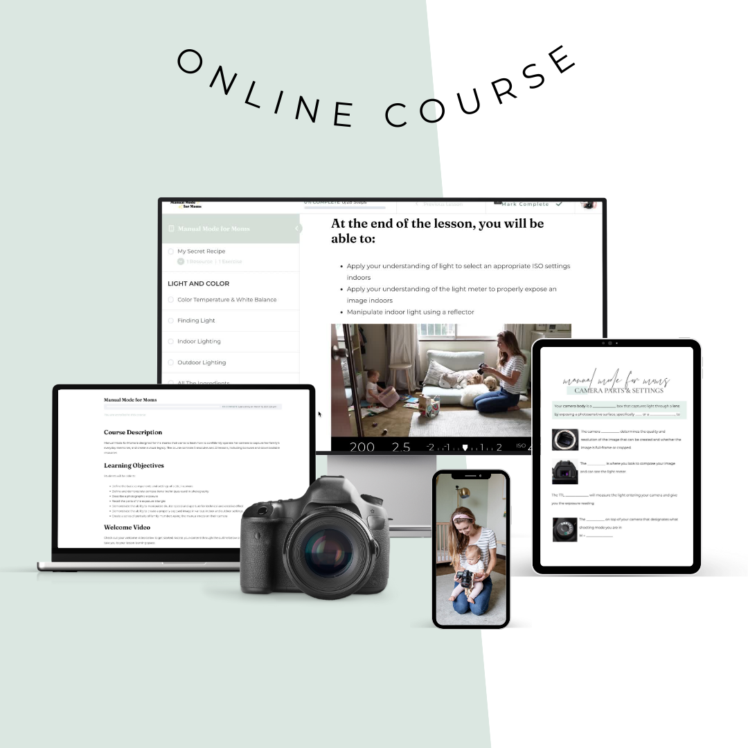 manual mode for moms photography course product photo